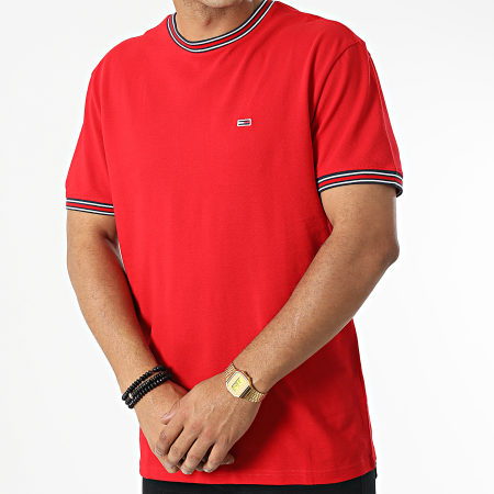 Tommy Jeans - Tee Shirt Classic Pique 5047 Rouge