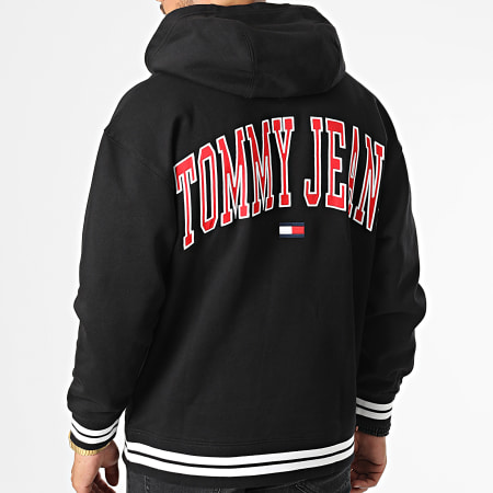 Tommy Jeans - Felpa con cappuccio Collegiate rilassata 5011 blu navy