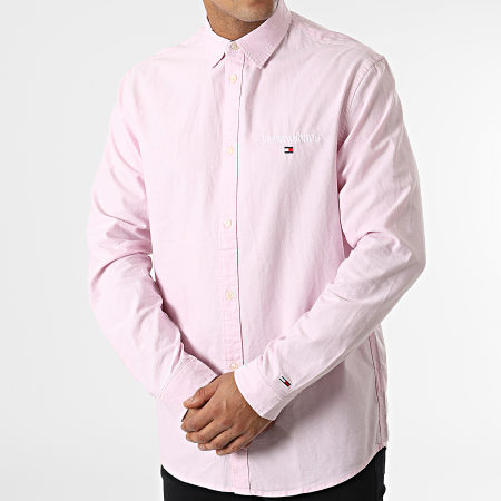Tommy Jeans - Chemise Manches Longues Serif Linear Oxford 5143 Rose