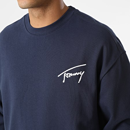 Tommy Jeans - Tommy Signature Sudadera cuello redondo 5206 Azul marino