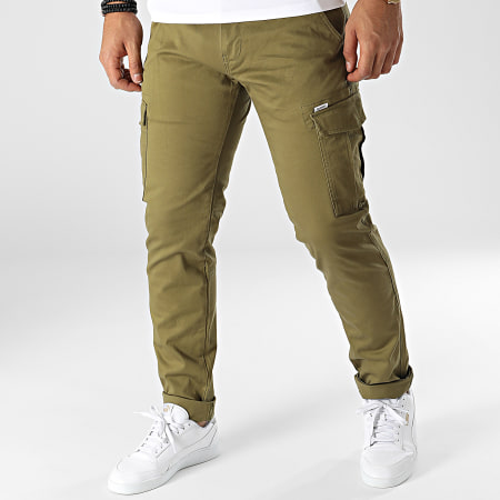 Tommy Jeans - Pantaloni Cargo Scanton Dobby 3487 Verde Khaki