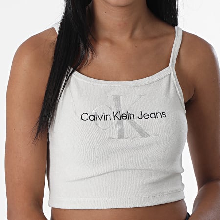 Calvin Klein - Canotta Monogram da donna in spugna 8128 Beige