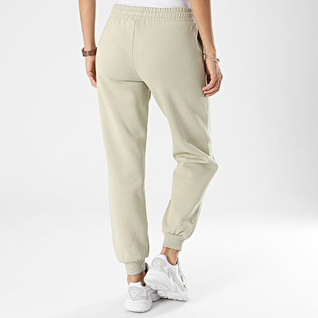 Calvin Klein - Pantalones de chándal con puños monograma para mujer 8971 Verde caqui claro