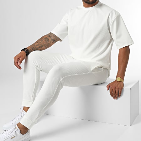 Classic Series - MAX009 Set di maglietta bianca e pantaloni da jogging