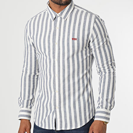 Chemise Levi's Oversized à Rayures Bleu Et Blanc - Taille S - Occasion Très Bon État