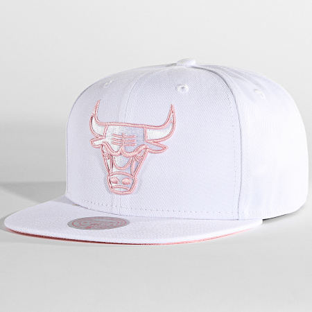 Mitchell and Ness - Casquette Snapback NBA Summer Suede Chicago Bulls Blanc