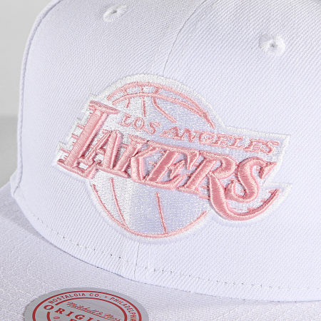 Mitchell and Ness - NBA Summer Suede Los Angeles Lakers Snapback Cap Blanco