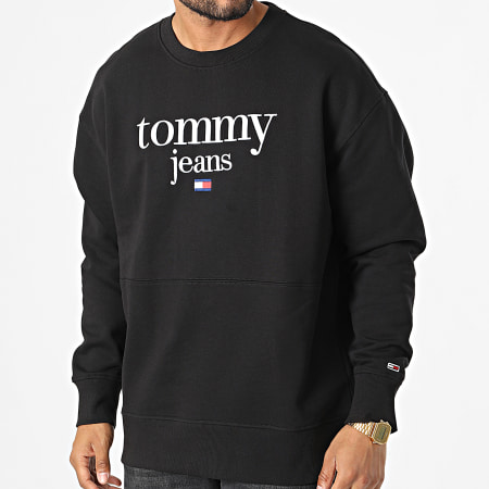 Tommy Jeans - Sudadera cuello redondo Regular Modern Corp Logo 5029 Negro