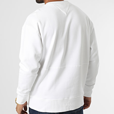 Tommy Jeans - Sudadera cuello redondo Regular Modern Corp Logo 5029 Blanco
