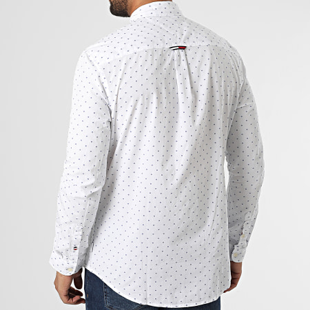 Tommy Jeans - Camicia Essential Dobby a maniche lunghe 5111 Bianco