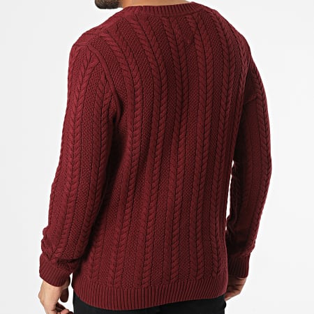 Tommy Jeans - Maglione a cavo regolare 5059 Bordeaux