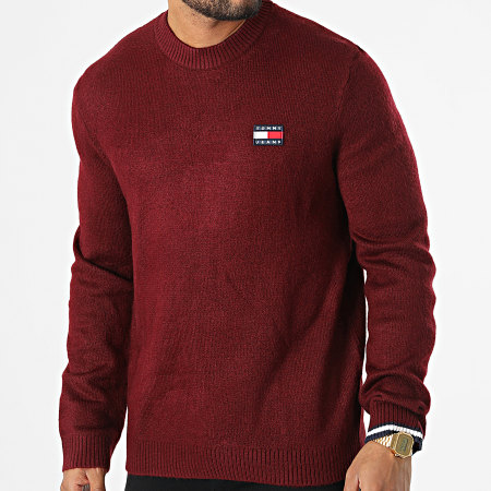 Tommy Jeans - Pull Relaxed Badge 5065 Bordeaux