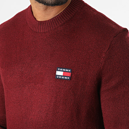 Tommy Jeans - Pull Relaxed Badge 5065 Bordeaux