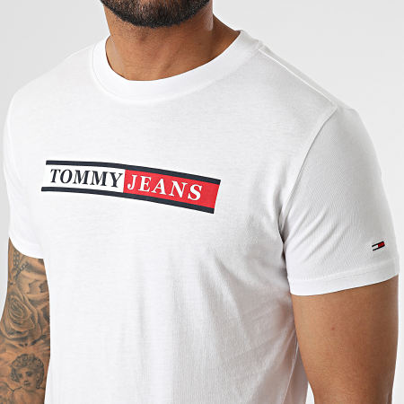 Tommy Jeans - Maglietta Slim Essential Logo 4979 Bianco