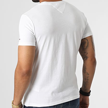 Tommy Jeans - Camiseta Slim Essential Logo 4979 Blanca