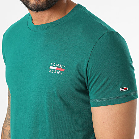 Tommy Jeans - Maglietta con logo sul petto 0099 verde