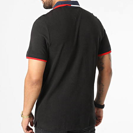 Tommy Jeans - Polo Manches Courtes Regular Flag 5076 Noir