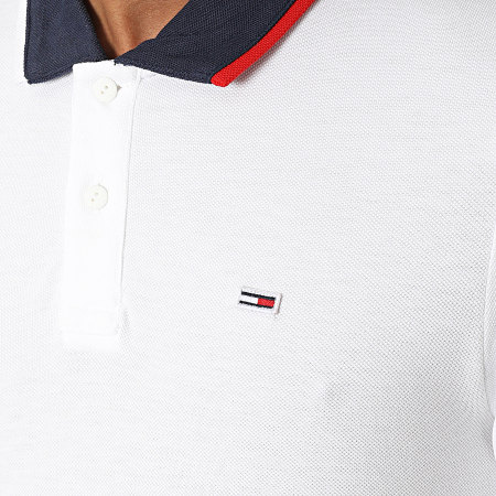 Tommy Jeans - Polo Manches Courtes Regular Flag 5076 Blanc
