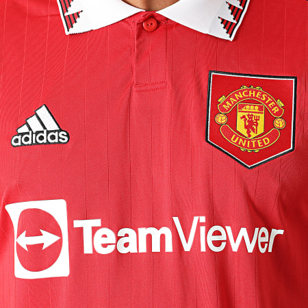 Adidas Sportswear - Polo sportiva a maniche corte del Manchester United H13881 Rosso