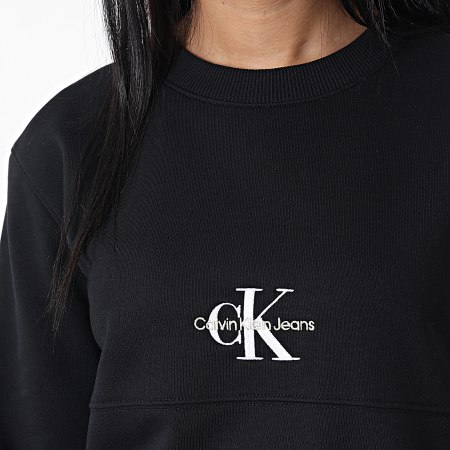 Calvin Klein - Sweat Crewneck Monogram Logo 8982 Noir