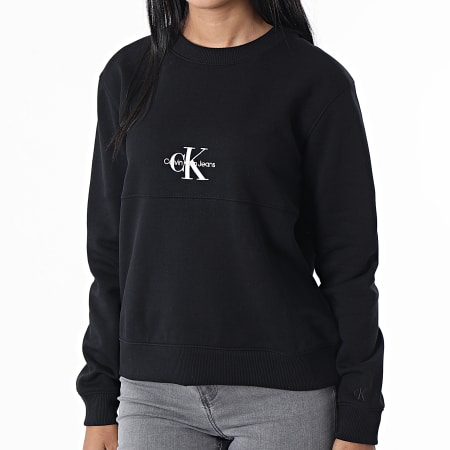 Calvin Klein - Felpa girocollo con logo Monogram 8982 Nero