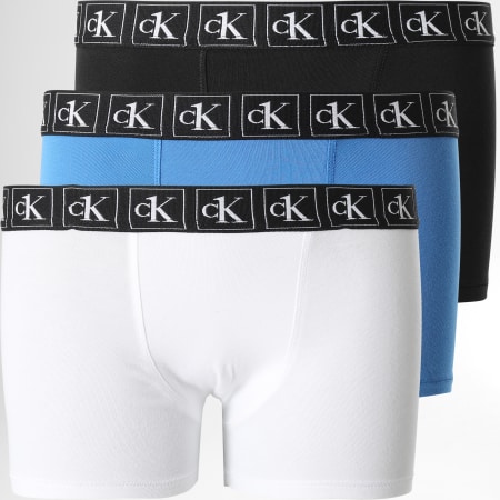 Calvin Klein - Juego de 3 calzoncillos para niños 0406 Negro Blanco Azul