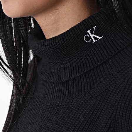 Calvin Klein - CK Chunky Turtleneck Sudadera Dress 0002 Negro