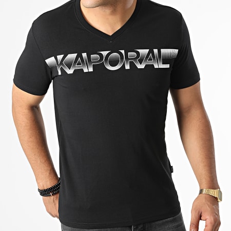 Kaporal - Tee Shirt Col V Bart Noir