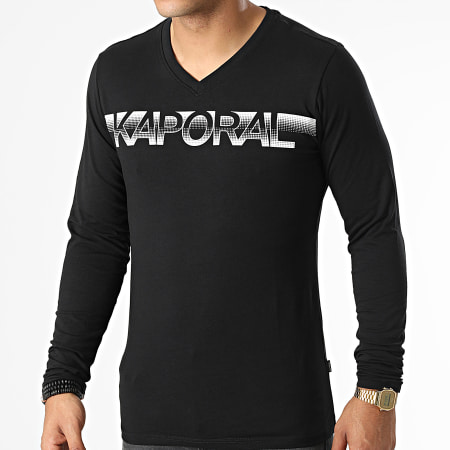 Kaporal - Camiseta de manga larga Bazil Negra