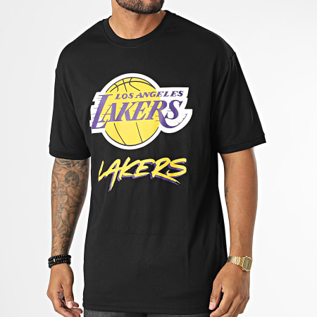 New Era - Camiseta Los Angeles Lakers Script Mesh 60284737 Negro
