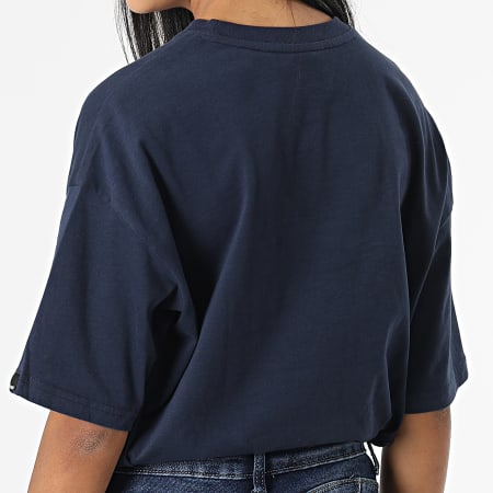 Superdry - Tee Shirt Femme Vintage Logo Rainbow Bleu Marine