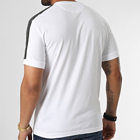 EA7 Emporio Armani - Tee Shirt A Bandes 6LPT19-PJ02Z Blanc Réfléchissant Iridescent