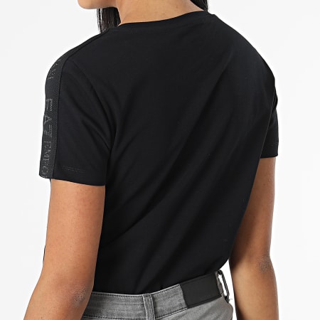 Emporio Armani - Camiseta de rayas para mujer 6LTT18 Negro