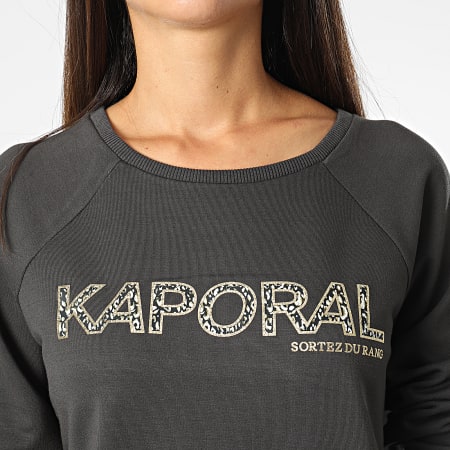 Kaporal - Sudadera de cuello redondo para mujer Fauve Negro