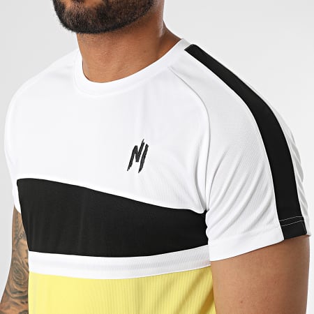 NI by Ninho - Camiseta A Rayas 034 Blanco Negro Amarillo