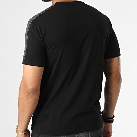 EA7 Emporio Armani - 6LPT19-PJ02Z Camiseta reflectante negra a rayas iridiscentes