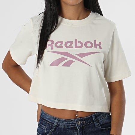 Reebok - Tee Shirt Femme Crop HI0534 Beige
