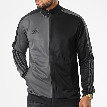 Adidas Sportswear - HN5598 Giacca con zip nera grigio antracite