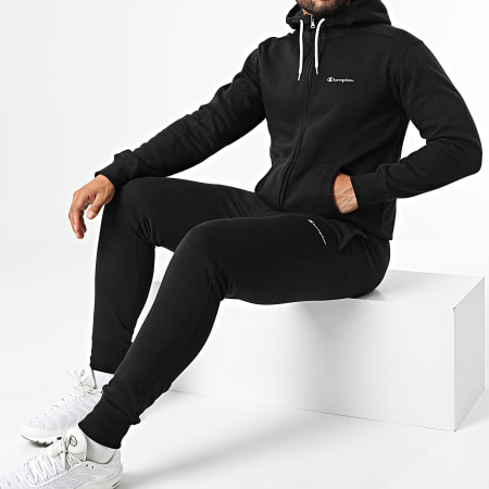Ensemble Sweat Capuche et Pantalon Jogging 218117 Noir