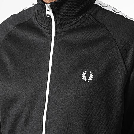 Fred Perry - J4620 Giacca con zip a righe nere