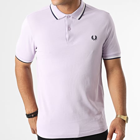 Fred Perry - Polo manica corta Twin Tipped M3600 Lila