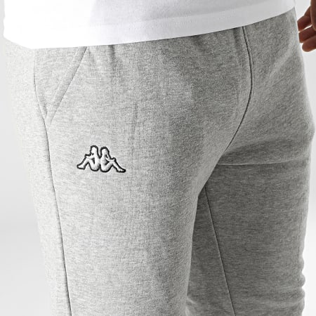 Kappa - 303MJC0 Pantalones de chándal con logotipo Zant Gris jaspeado