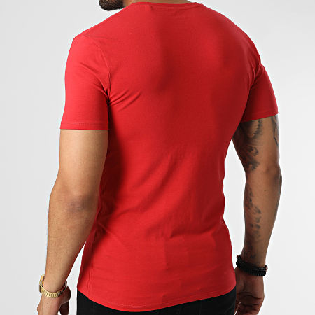 Guess - T-shirt con scollo a V M2YI32-J1311 Rosso