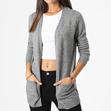 Only - Chaleco Lesly Gris jaspeado, Mujer
