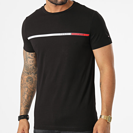 Tommy Hilfiger - Camiseta Two Tone Chest Stripe 7912 Negro