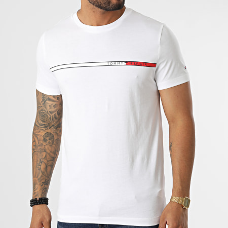 Tommy Hilfiger - Camiseta a rayas bicolor 7912 Blanco