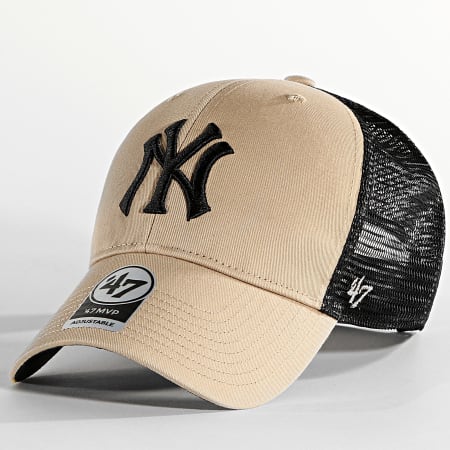 '47 Brand - Casquette Trucker MVP New York Yankees Beige Noir