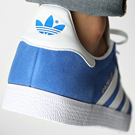 Adidas Originals Gazelle Azul Nube Blanco Oro Metálico Zapatos GX2207 Para  Hombre