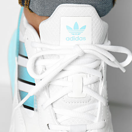Adidas Originals - ZX 1K Boost 2 Zapatillas GW6796 Nube Blanco Bliss Azul Core Negro