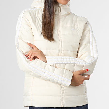 Adidas Originals - Abrigo con capucha para mujer HK5251 Beige